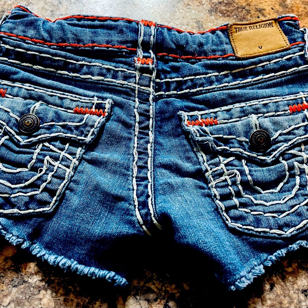 Girls true religion shorts size 5